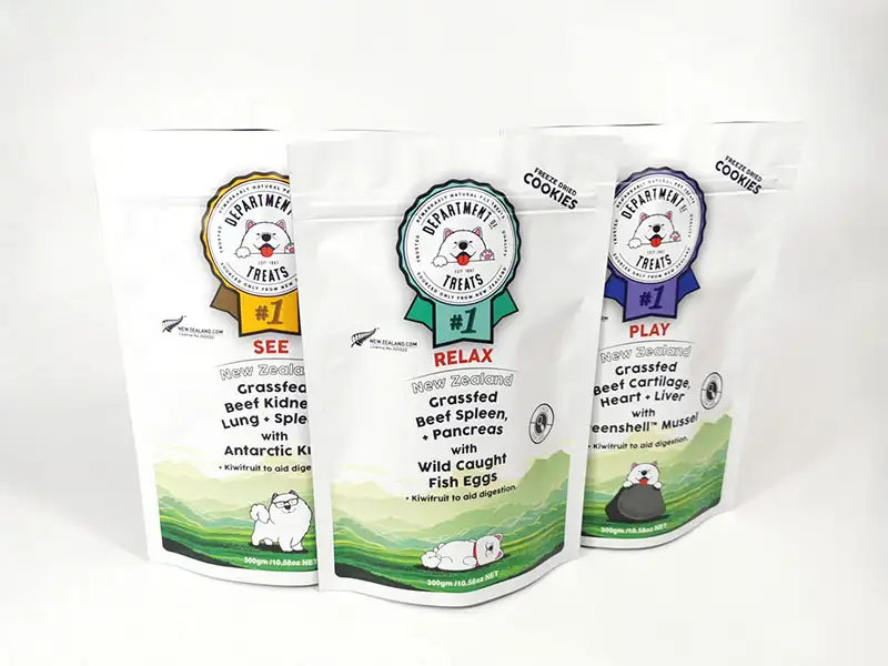 Flexibler Verpackungsbeutel mit individuellem Markenlogo und Stand-Up-Reißverschluss